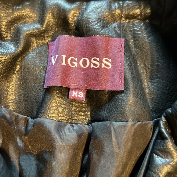 Vigoss Moto Faux Leather Jacket Buckles, and Studs Size XS - Picture 3 of 8